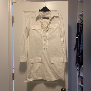 White long sleeve casual dress